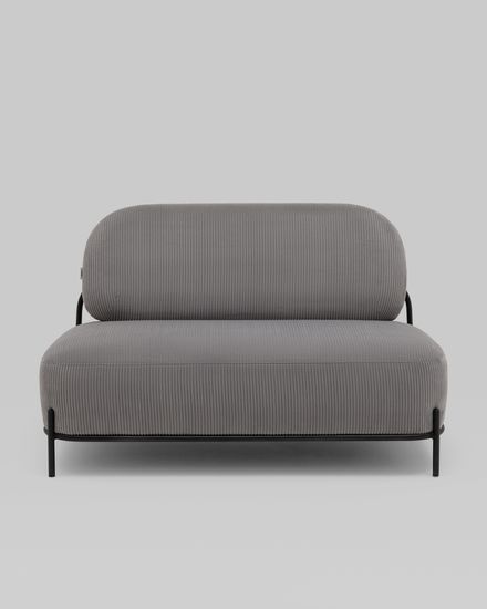 Диван Стоун велюр рельефный светло-серый