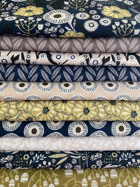 ПОЛНОЧНЫЕ ЦВЕТЫ #6, 100% хлопок Handmade Fabrics 9