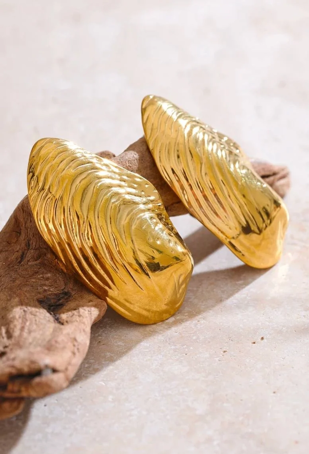 Серьги ракушки, Золотые