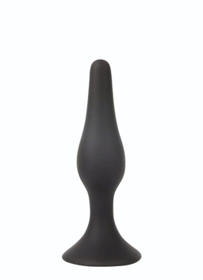 Чёрная анальная пробка Sex Expert - 9,5 см. (Цвет: черный)