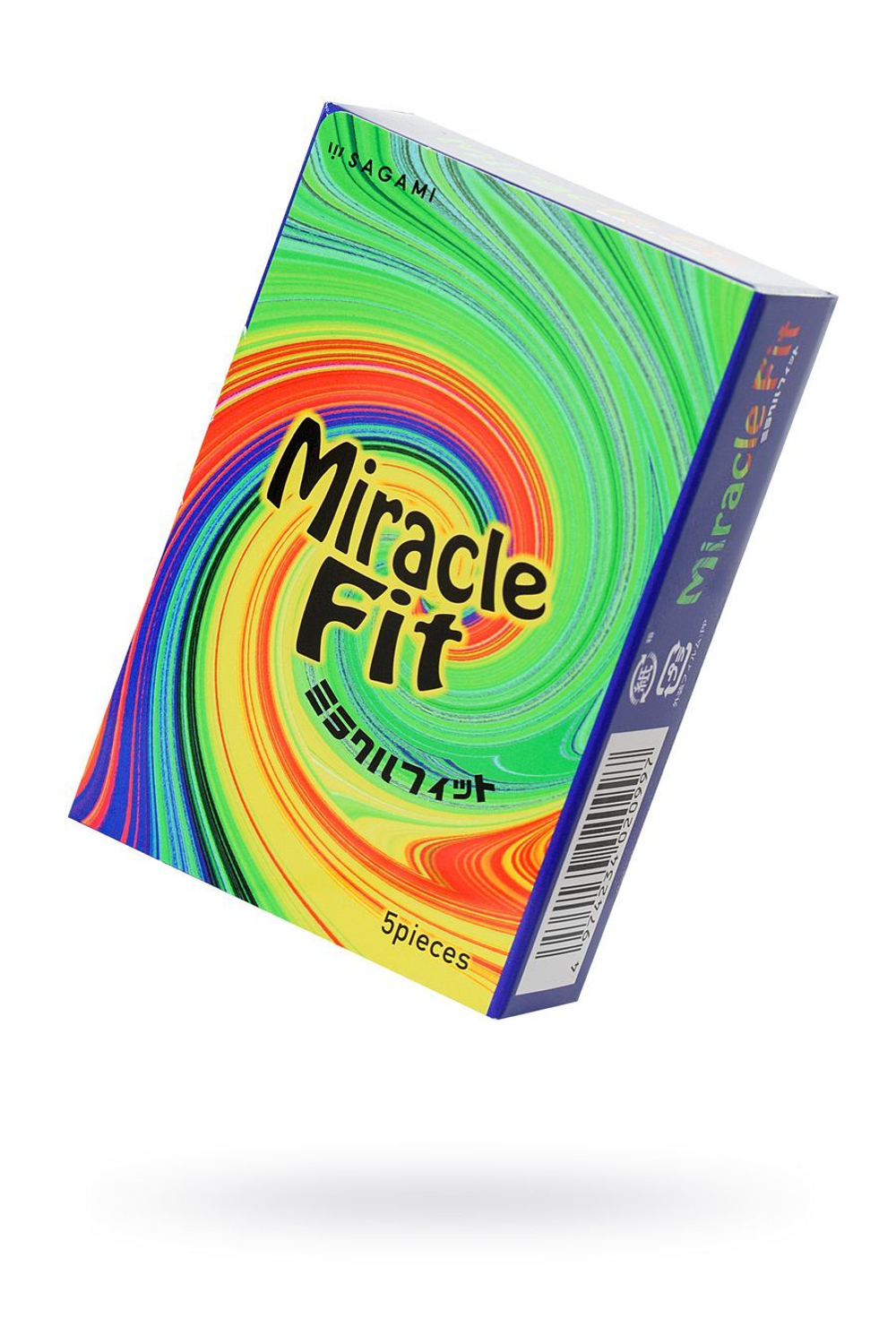 Презервативы Sagami, miracle fit, латекс, 18,5 см, 5,2 см, 5 шт.