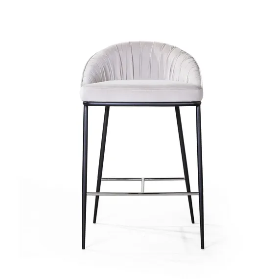 Полубарный стул Barkley серый микровелюр