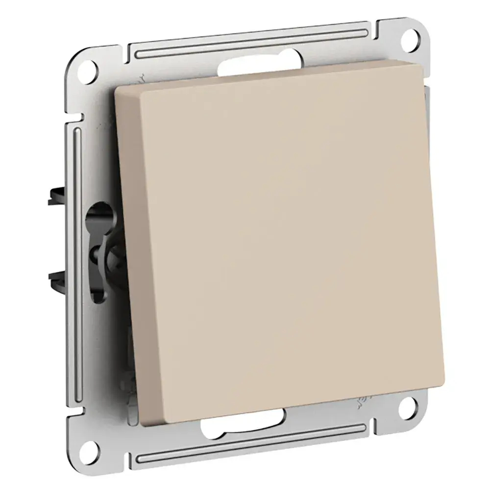 ATLASDESIGN 1-клавишный ВЫКЛЮЧАТЕЛЬ КНОПОЧНЫЙ, сх.1, 10А, механизм, ПЕСОЧНЫЙ