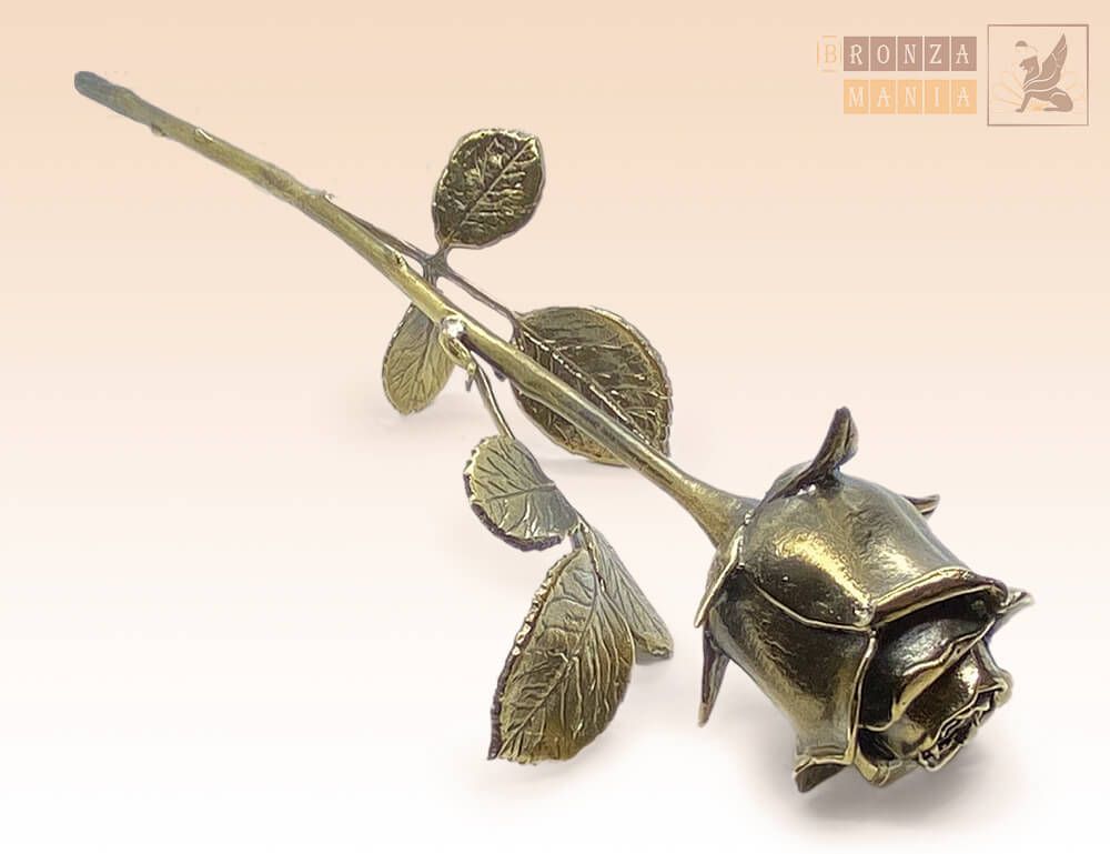 фигурка Роза бронзовая