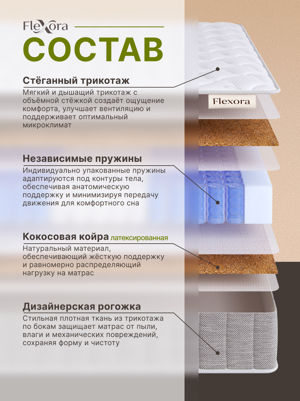 Матрас Flexora Coconut