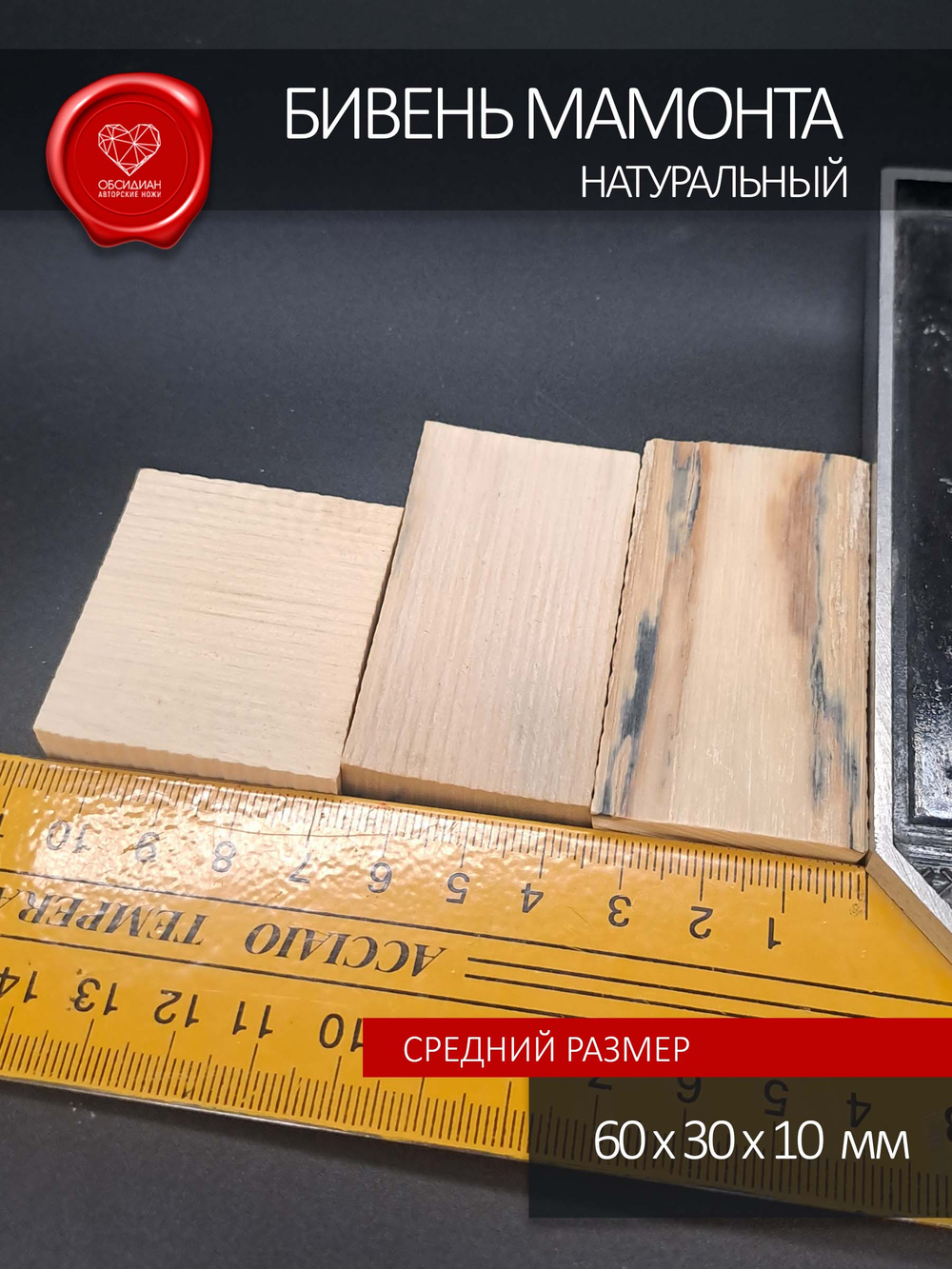 Бивень мамонта прямоугольники для изготовления мелких скульптур