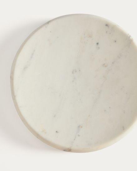 Поднос Obena из белого мрамора Ø 25 см