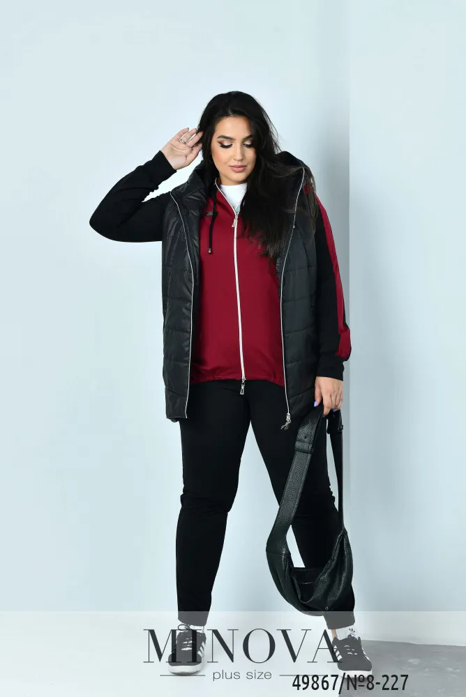 Костюм 8-227-бордо-черный Minova