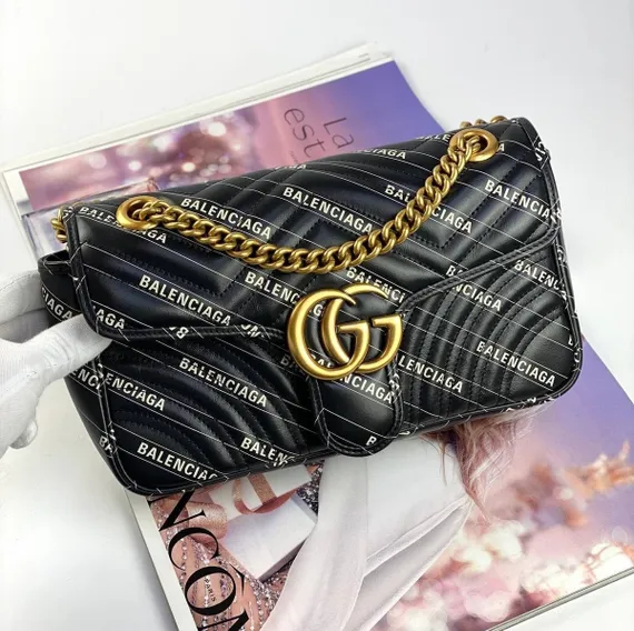 Маленькая сумка Gucci GG Marmont The Hacker Project черный