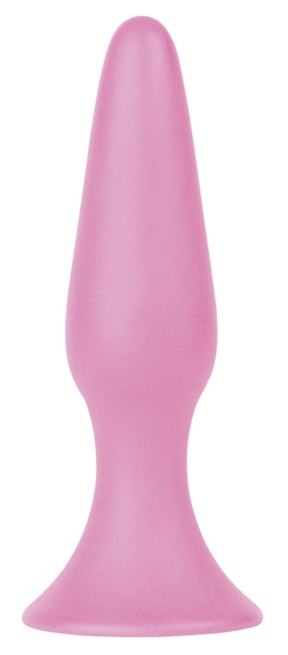 Розовая анальная пробка Silky Buttplug Small Pink - 11,5 см. (Цвет: розовый)