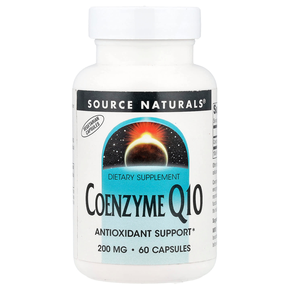 Source Naturals, коэнзим Q10, 200 мг, 60 капсул