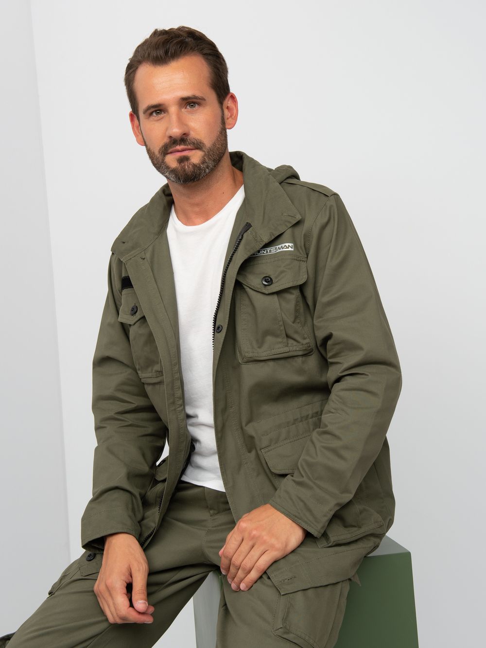 Костюм летний Крафт ткань Cotton цвет Хаки