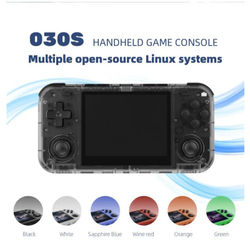 Портативная игровая консоль O30S с открытым исходным кодом в стиле ретро, blue, Single card 128GB