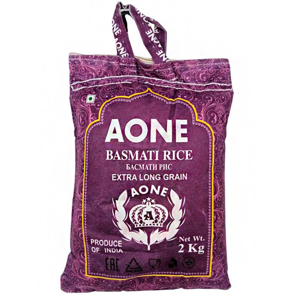 Рис AONE Basmati Extra long непропаренный, 2 кг