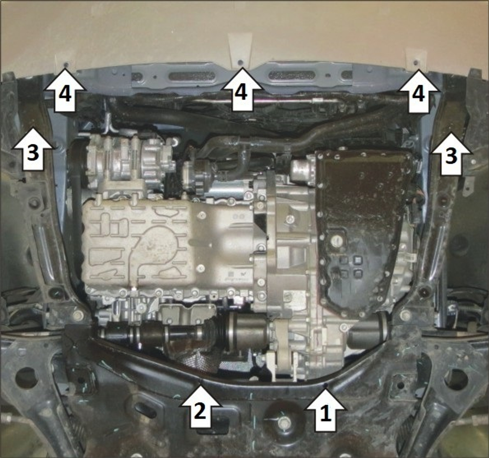 Защита стальная 2 мм; Д;КПП; Chery Tiggo 4; 4Pro; 7; 7Pro, 8; 8Pro; Exeed LX MOTODOR.79002