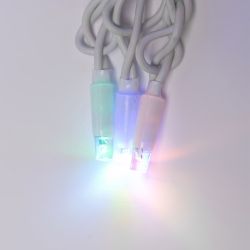 ULD-B3010-200-TWK MULTI IP67 Бахрома светодиодная с эффектом мерцания. 3м. Соединяемая. 200 светодиодов. Разноцветный свет. Провод белый. TM Uniel.