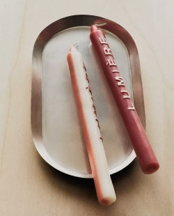 ZARA HOME НАБОР ДЕКОРАТИВНЫХ СВЕЧЕЙ ( 2 ШТ.), РОЗОВЫЙ