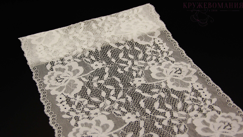 Эластичное кружево, 22 см, молоко, (Арт: EK-2251), м