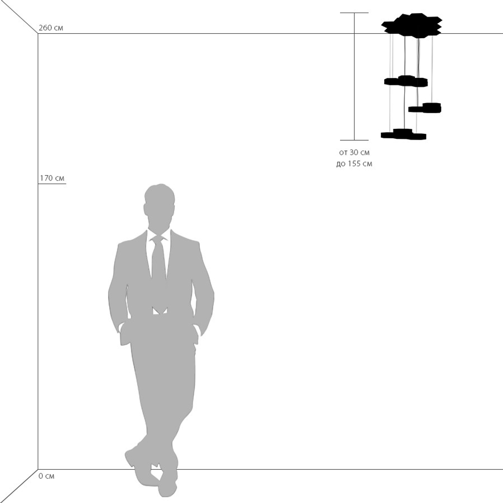 750222 Люстра подвесная FAVO LED-60W 2880LM Серебро 3000K