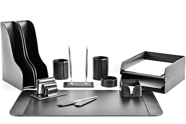 Подарочный Premium набор 12 предметов из кожи Full Grain Black/Cuoietto