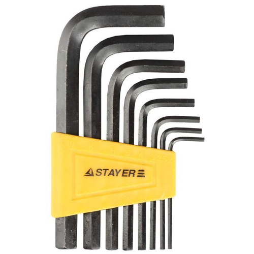 Ключи имбусовые STANDART STAYER HEX 2-10 - 8 предметов