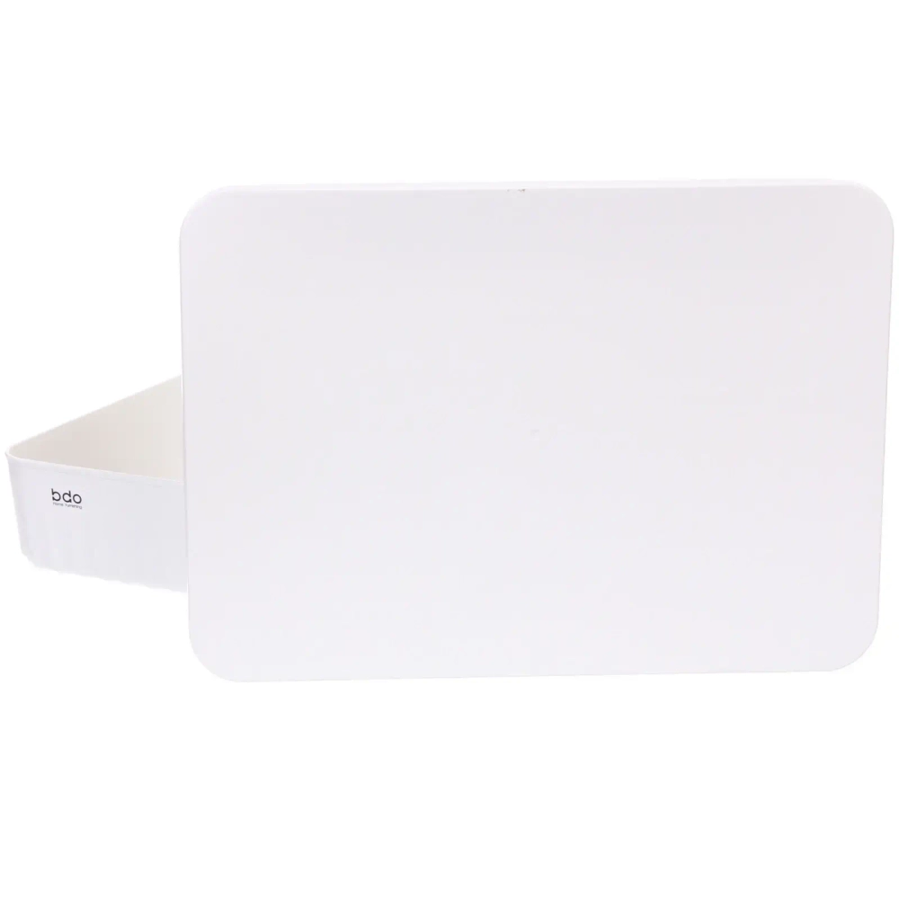 Корзина - органайзер с крышкой «БИСКОТТИ», цвет белый, 36.5*26*8см