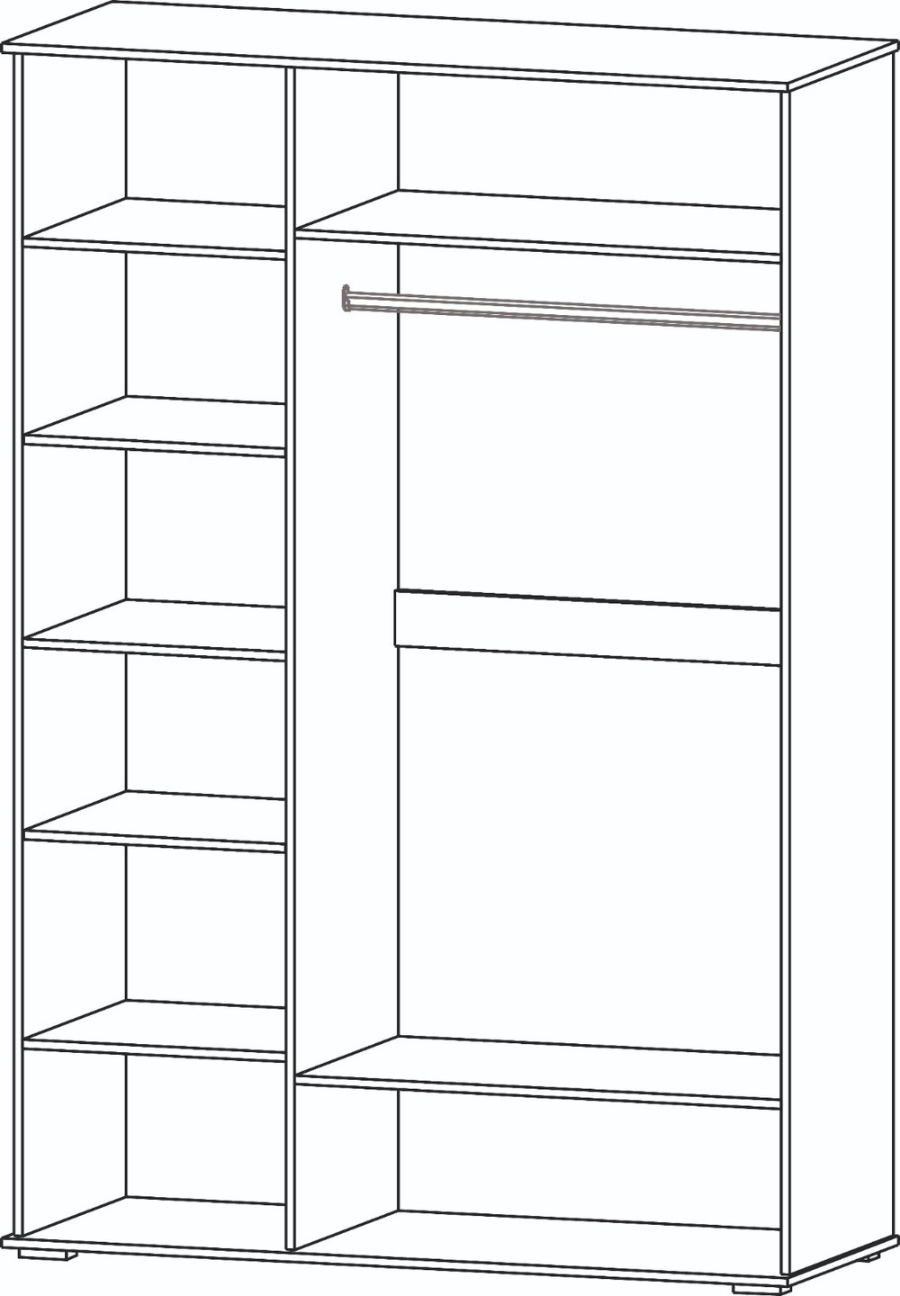 Марракеш Шкаф 3х ств. 1500 Анкор светлый / Цемент темный
