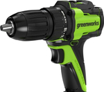 Дрель-шуруповерт аккумуляторная GREENWORKS DD345 24V, АКБ 4Ач и ЗУ 3708307CUB