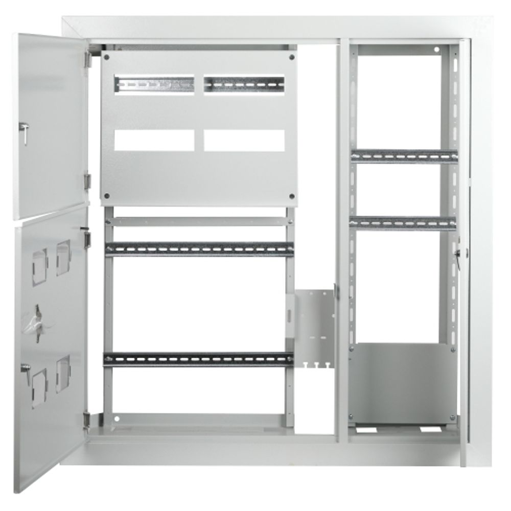 Корпус металлический встраиваемый ЭРА SIMPLE ЩЭ-4 (1000х960х140) 4-х квартирный IP31 УХЛ3 серый | Щиты этажные металлические