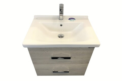 Тумба-умывальник "Парма-60" дуб дымчатый с раковиной "Миранда 60"