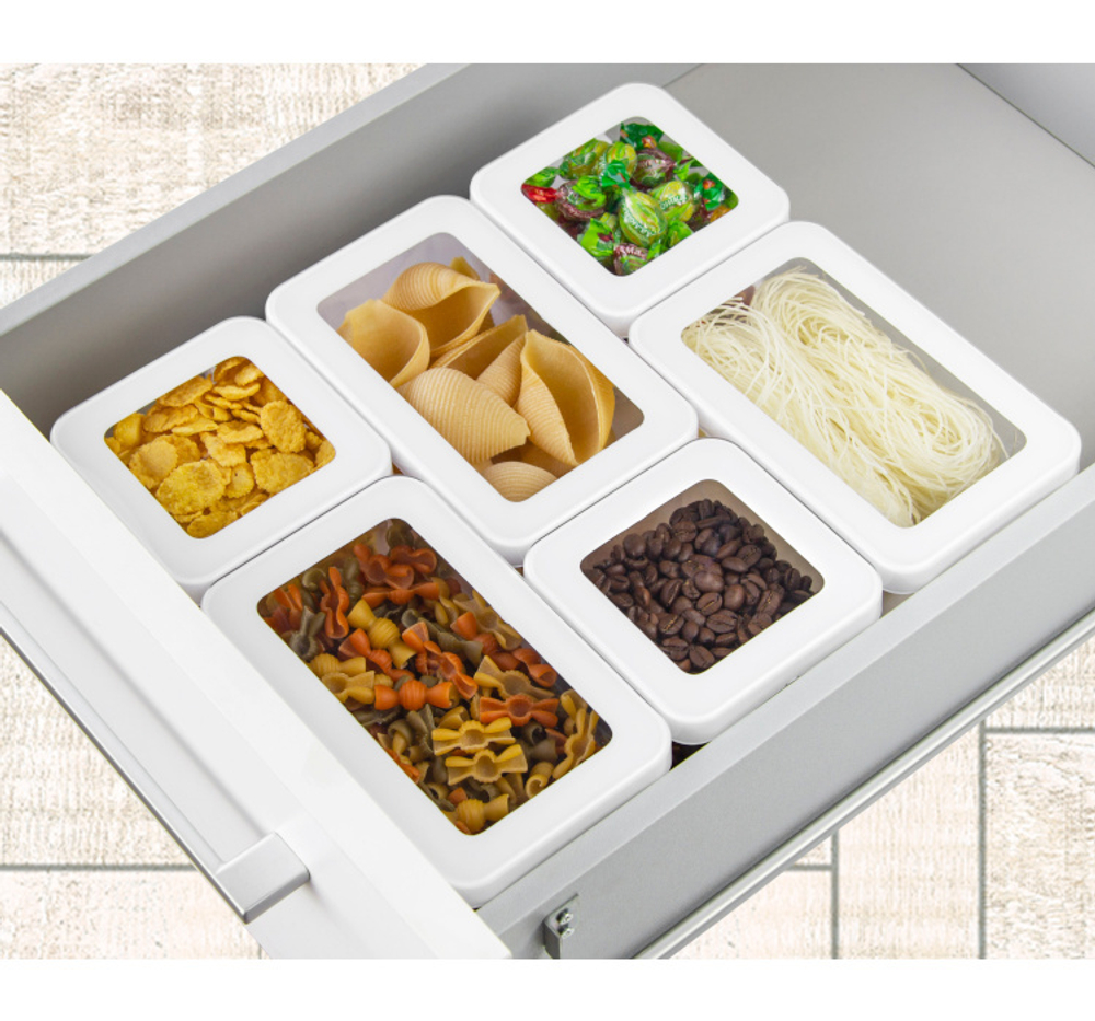 Емкость для сыпучих продуктов СТЕП 1,1л 16х10х9,5см