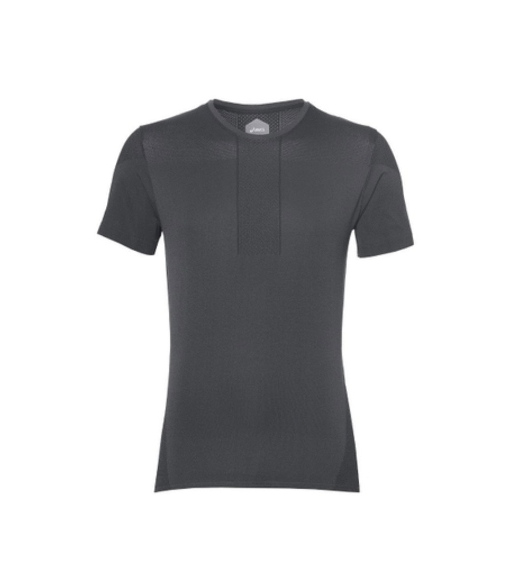 ASICS, SEAMLESS SS TOP, DARK GREY, S