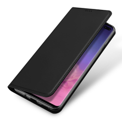 Чехол книжка из PU кожи черного цвета от Dux Ducis для Samsung Galaxy S10 Plus, серия Skin Pro Series Case