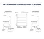 Полотенцесушитель водяной Aquatek (Акватек) Лира П10 500х800\ мм, черный муар, подключение нижнее/диагональное, сверхпрочная пищевая нержавеющая сталь AISI 304L, гарантия 10 лет