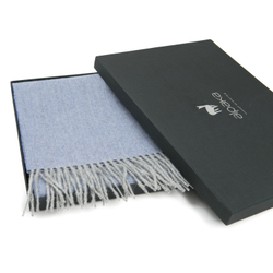 Плед-шарф шерстяной 30x200 Alpaka голубой Франция