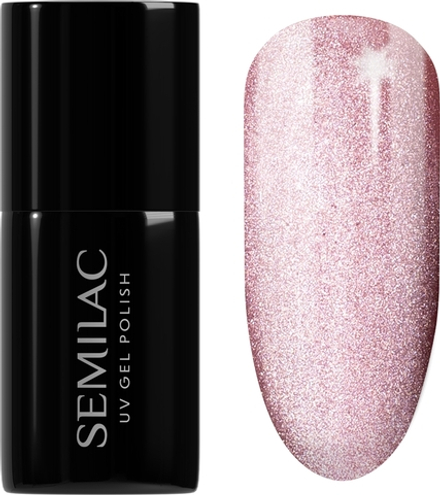 Semilac UV Hybrid Gloss GALA - Гибридный лак для ногтей с использованием УФ / СВ-лампы оттенок 663 Blush Gloss, 7 ml