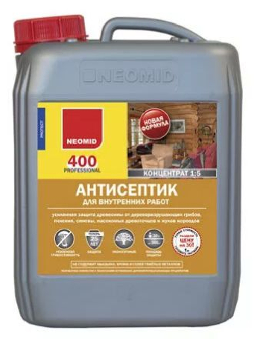 НЕОМИД 400 Антисептик д/дер 5 л для внутр. работ