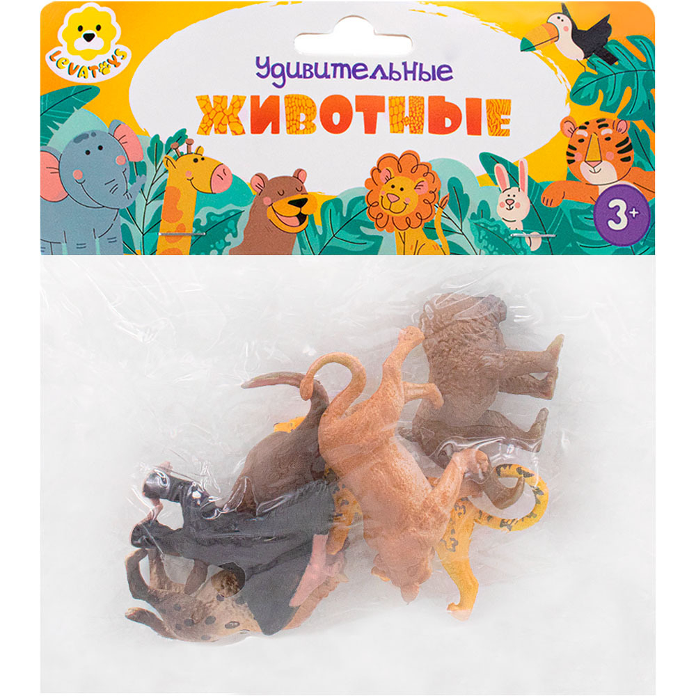 Набор животных Levatoys MK2207-15 Дикие в пак.