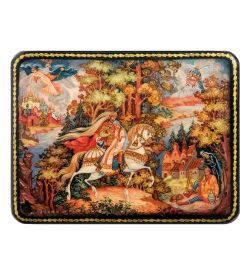 ШК-19/ 4-C Шкатулка в технике декупаж «Руслан и Людмила» (10х8х3,5)