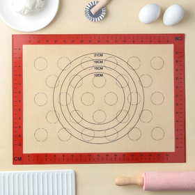 Коврик для макаронс армированный 30х40 с БОРТОМ