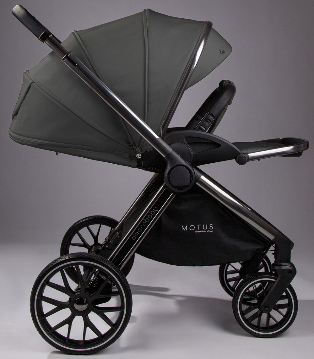 Детская коляска AmaroBaby Motus Premium Ecco 3 в 1 серый