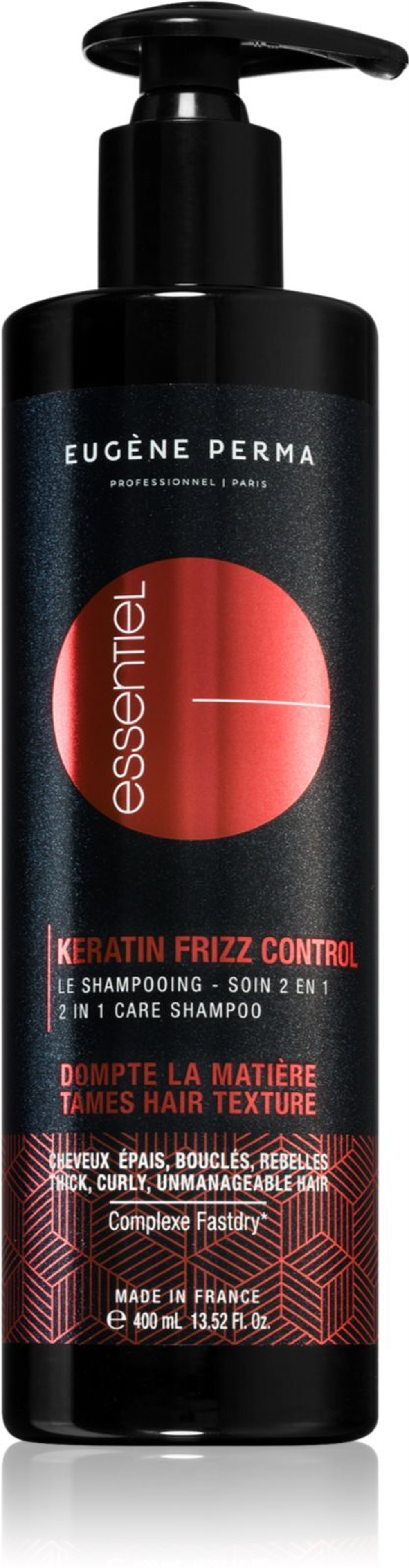 EUGÈNE PERMA Essential Keratin Frizz Control - шампунь для вьющихся и волнистых волос /   400  ml  / GTIN 3140100357981