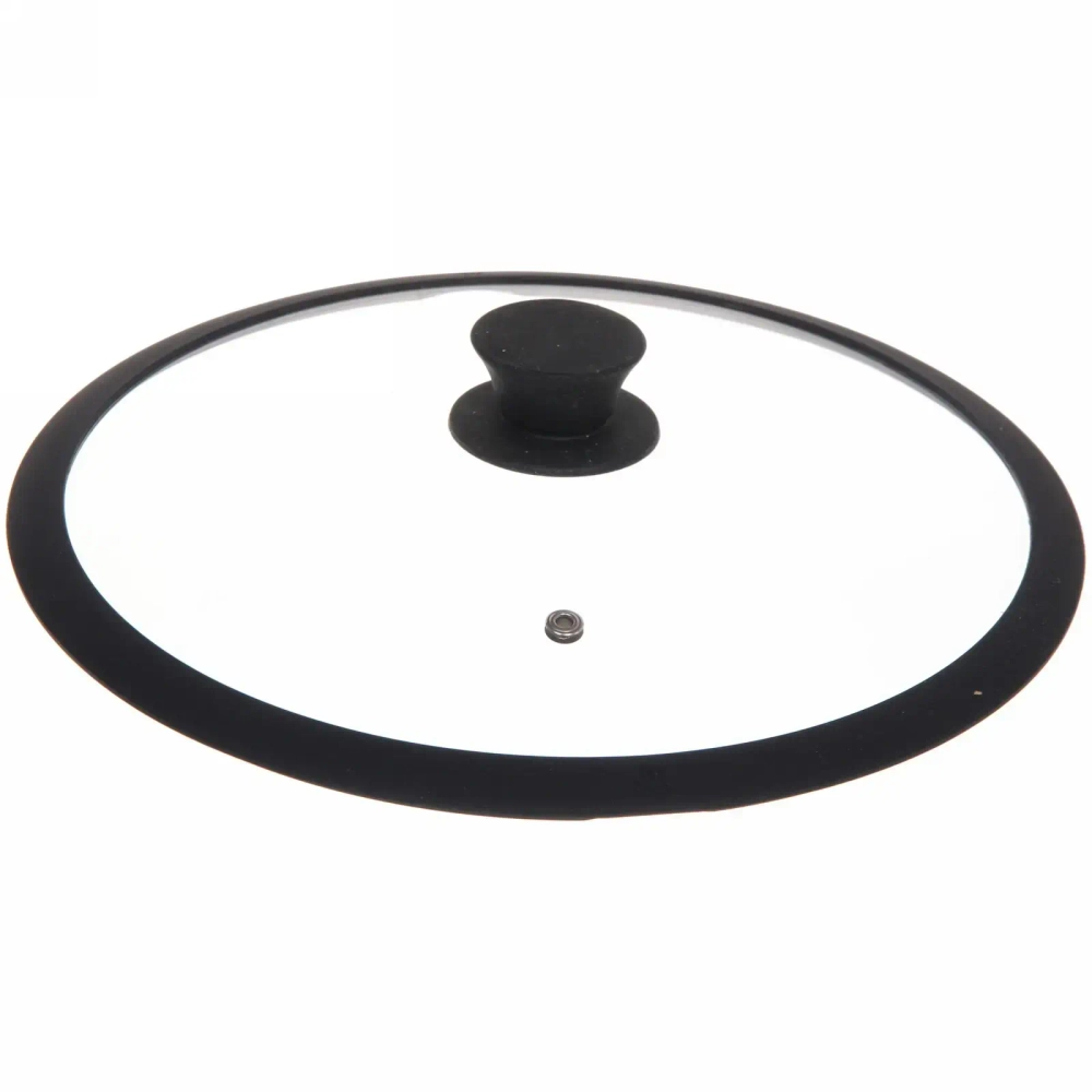 Крышка для посуды 28см черная силиконовая ручка