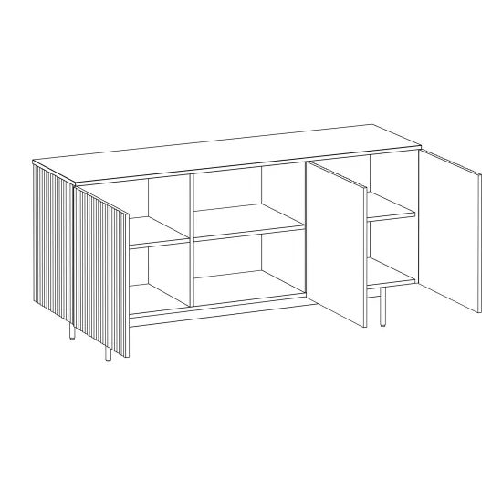 Сервант Mikko 3х-дверный 888806