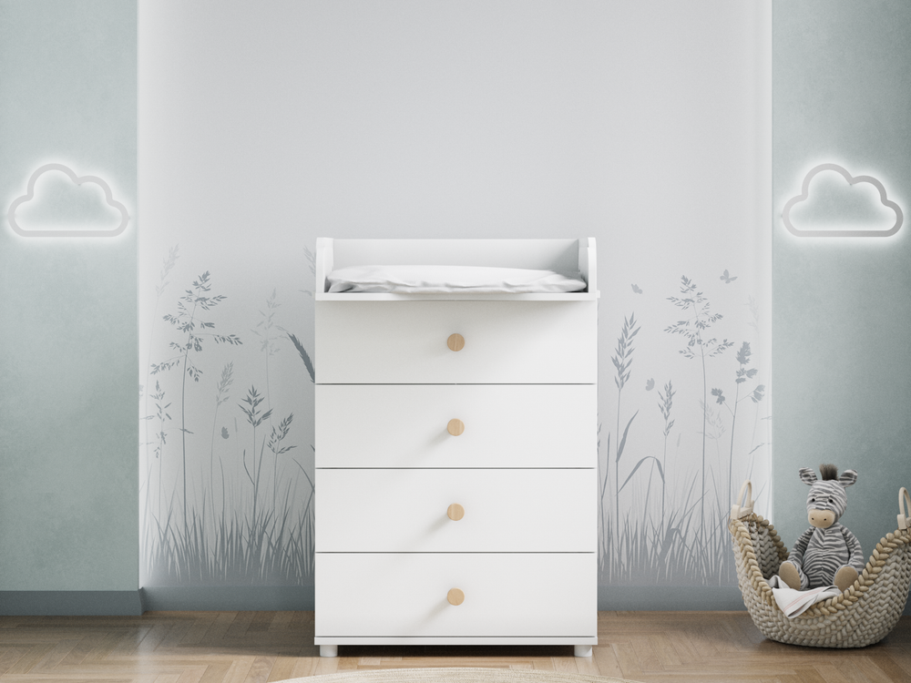 Детский комод Compact с пеленальным столиком цвет белый