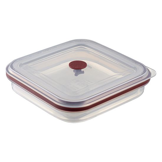 Контейнер для переноски и хранения силиконовый квадратный складной silikobox, 1,2 л, темно-сливовый