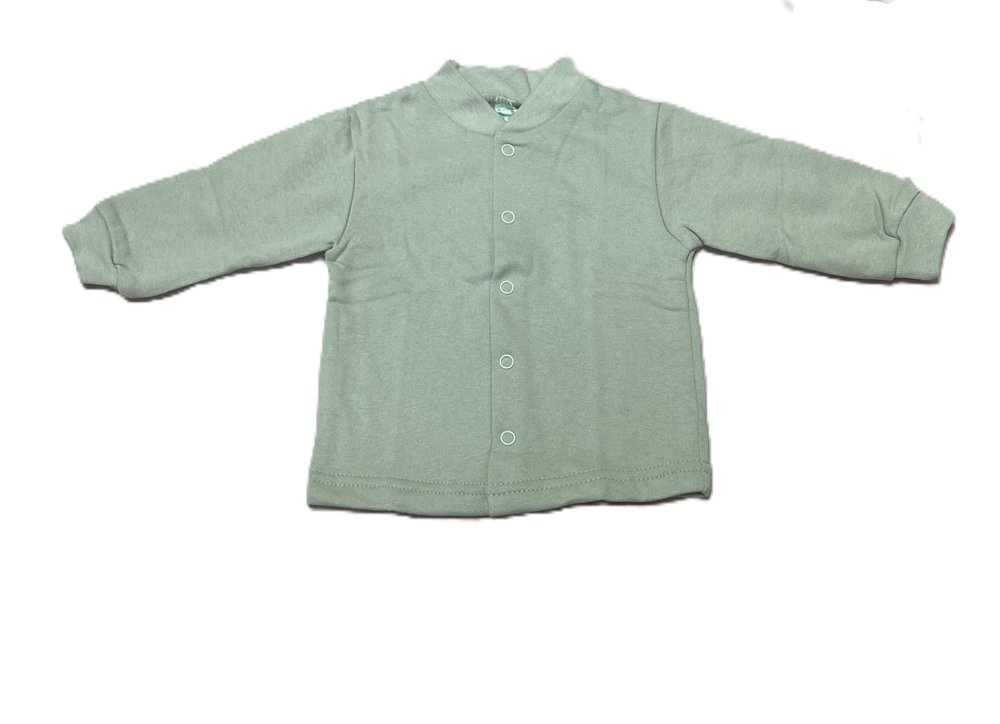 Кофточка длинный рукав из футера (100%хлопок с начесом) на кнопках на рост 80 см