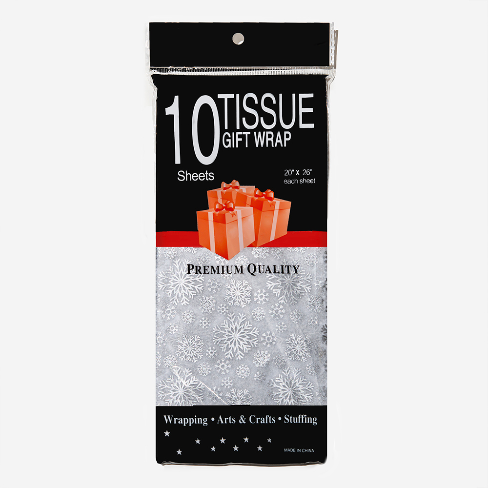 Тишью "Серебряные снежинки", 500*680мм