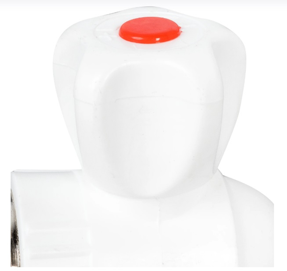 Кран полипропиленовый шаровый угловой для подключения радиатора PN25 d25х3/4" наружная резьба