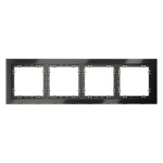 Рамка стеклянная VOLTUM S70 на 4 поста, (титан, стекло)